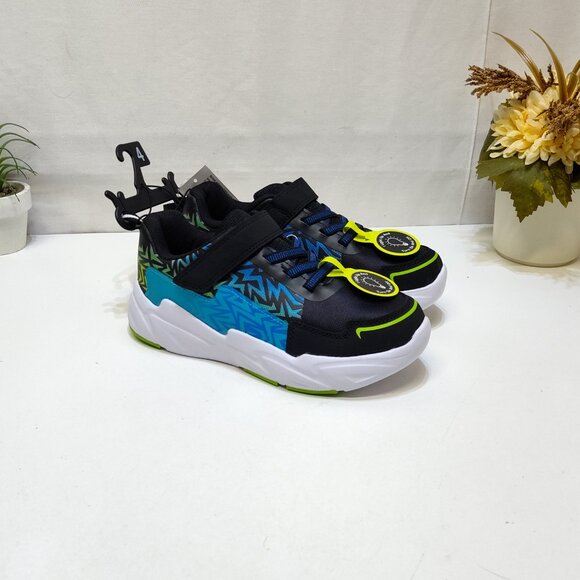 Athletic Works Light-Up Sneaker Boy 4 Bungee Laces Hook Loop Strap On/Off Switch - Picture 3 of 14